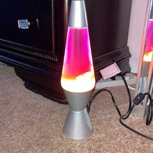 Purple and yellow lava lamp
